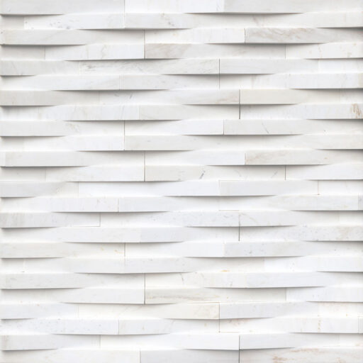 Cosmic White 3D Wave 6X24 Panel