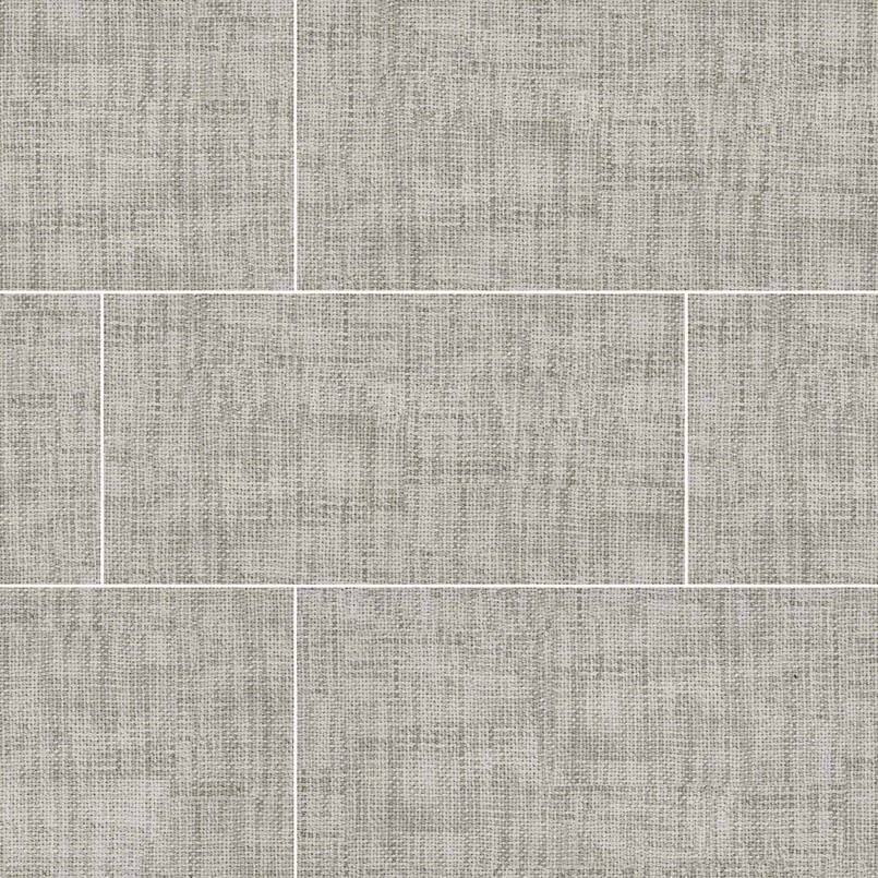 Tektile Crosshatch Gray 12X24