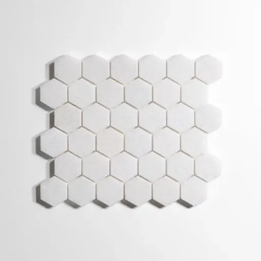 Crystal White Hexagon