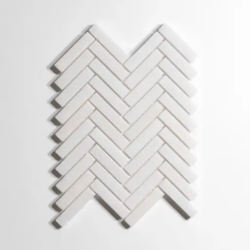Crystal White Herringbone