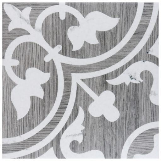 Llama Arte Loire Verso Silver Smoke 9-3/4 in. x 9-3/4 in. Porcelain Floor and Wall Tile