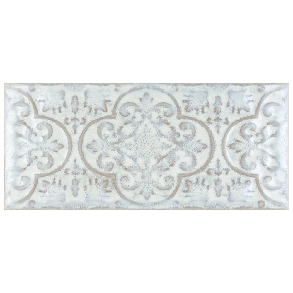 Zurbaran Vanilla 4-1/2 in. x 8-7/8 in. Ceramic Wall Tile
