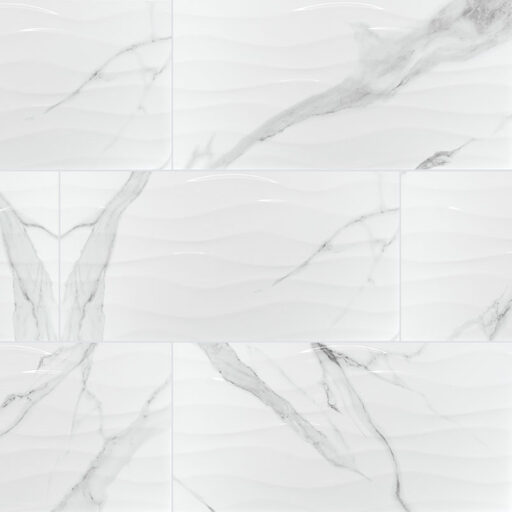 Dymo Statuary Wavy White 12X24 Glossy