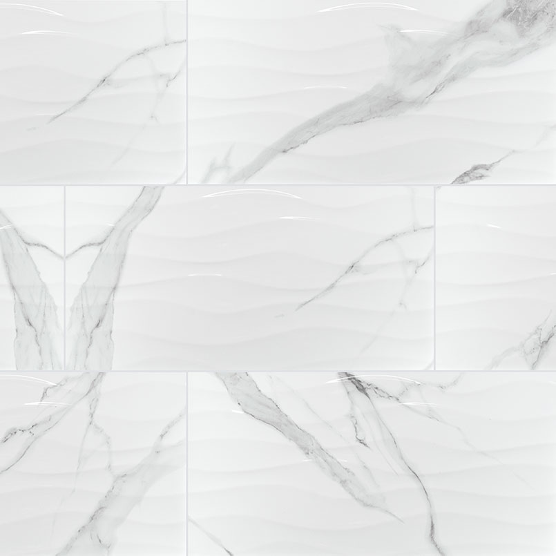 Dymo Statuary Wavy White 12X24 Glossy