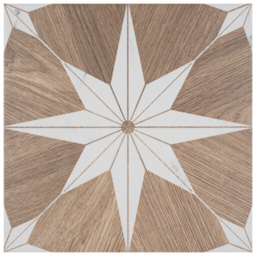 Llama Stella Loire Verso Noce 9-3/4 in. x 9-3/4 in. Porcelain Floor and Wall Tile