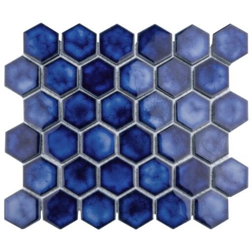 Hudson Due 2" Hex 10-7/8 in. x 12-5/8 in. Porcelain Mosaic Tile