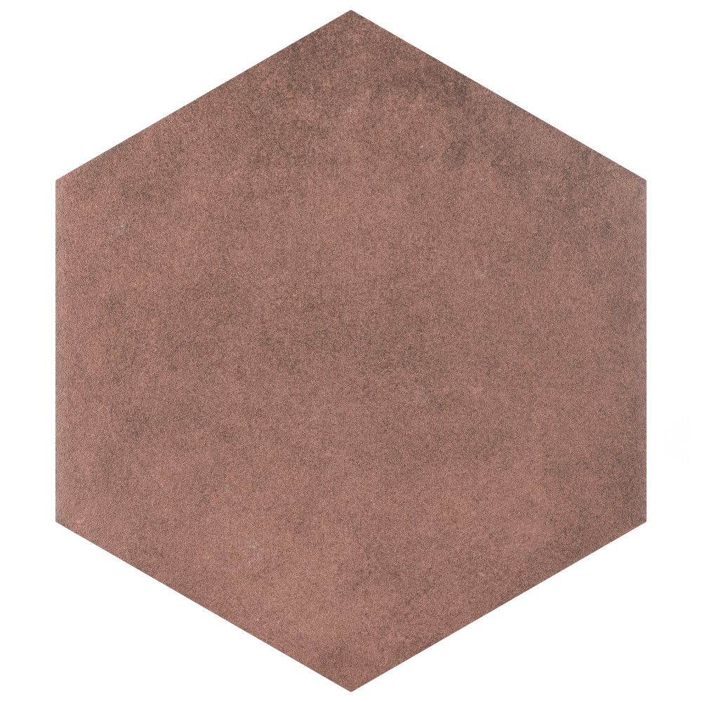 Matter Hex Red 7-7/8 in. x 9 in. Porcelain Floor and Wall Tile