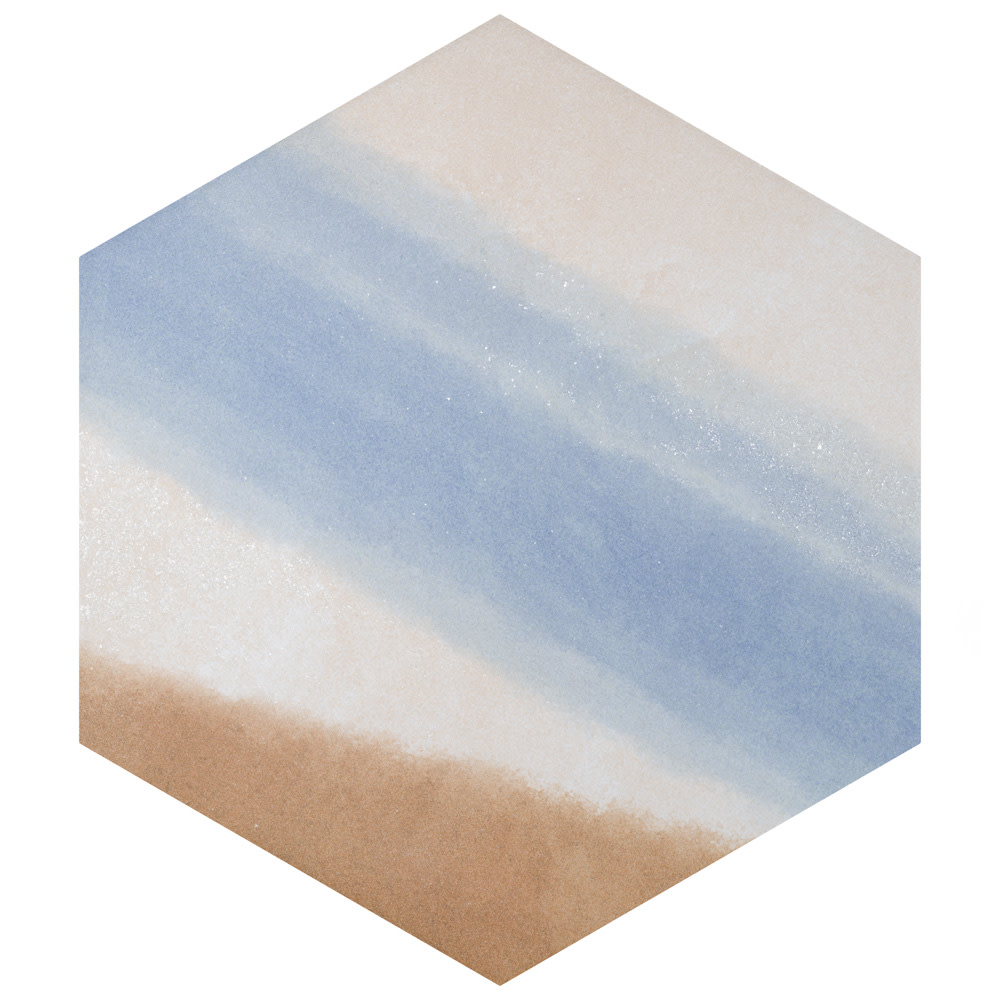 Zahara Hex Deco Mix 8-5/8 in. x 9-7/8 in. Porcelain Floor and Wall Tile