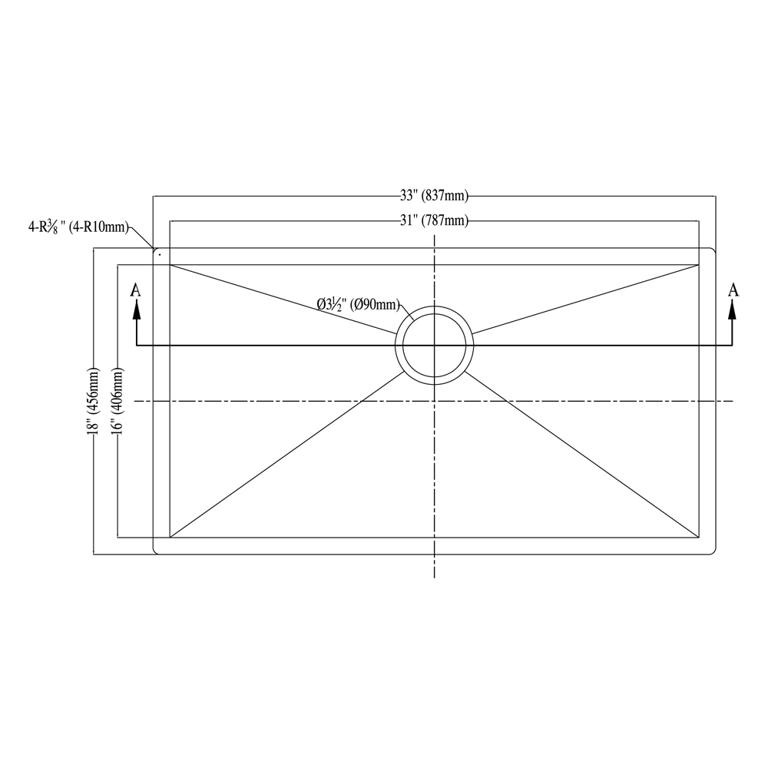 Dawn® Undermount Single Bowl Square Sink