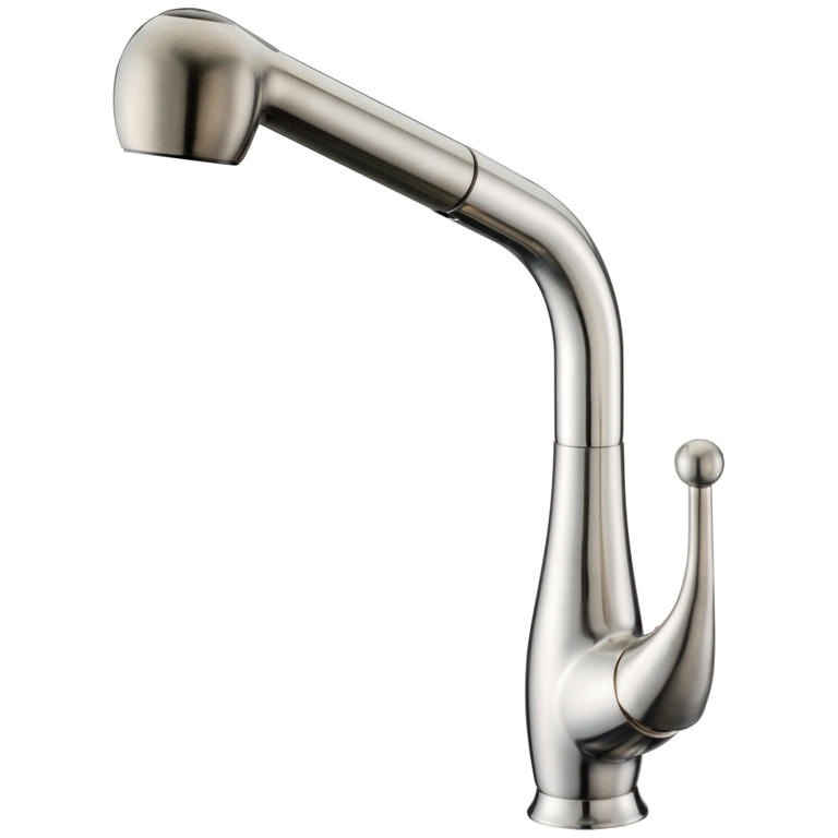Dawn® Single-lever put-out spray kitchen faucet, Brushed Nickel