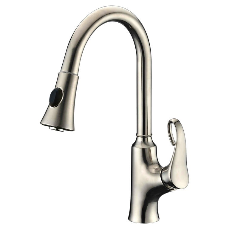 Dawn® Single-lever pull-out spray kitchen faucet, Brushed Nickel
