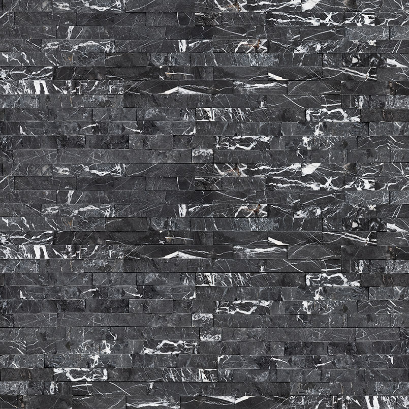 Marquina Nero Splitface 6X24 Panel