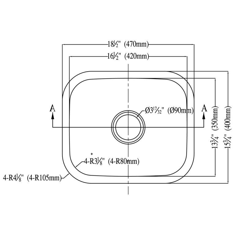 Dawn® Undermount Single Bowl Sink