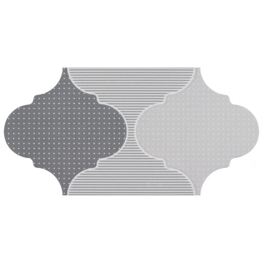 Apreggio Rondo Provenzal Grey 6-1/4 in. x 12-3/4 in. Porcelain Floor and Wall Tile