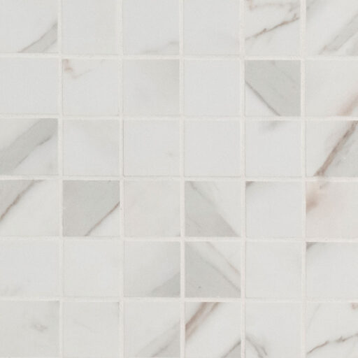 Pietra Calacatta 2X2 Mosaic Matte