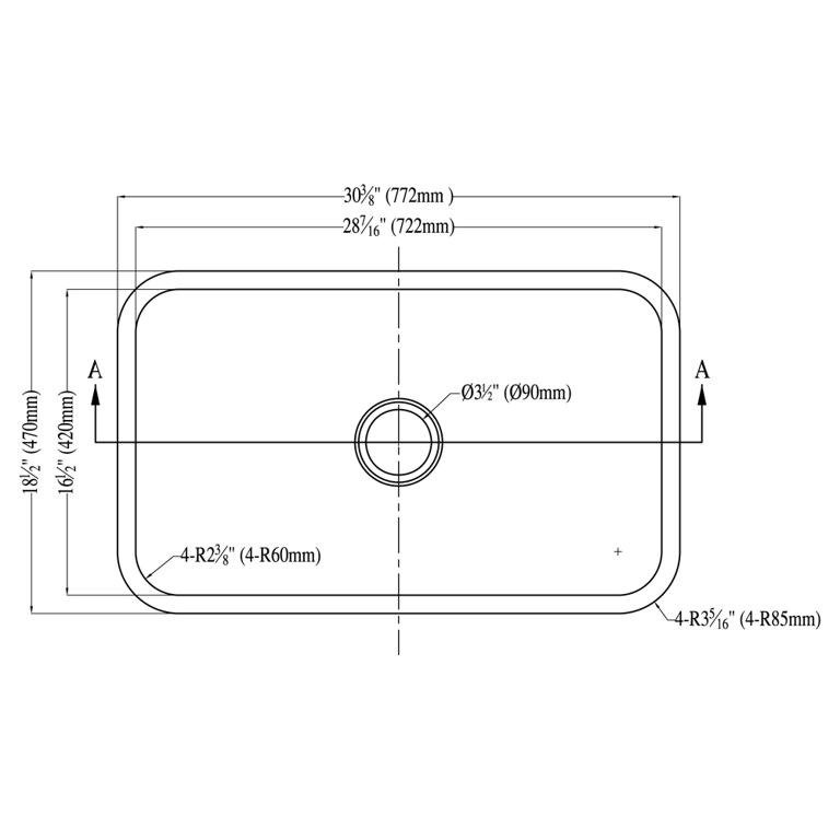 Dawn® Undermount Single Bowl Sink