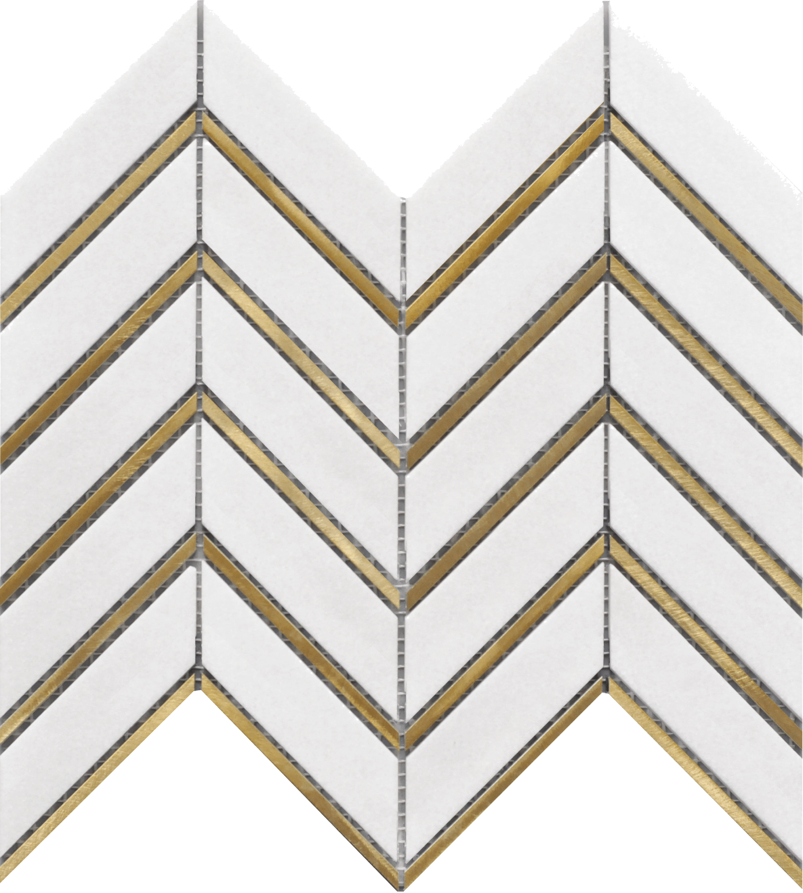 Thassos Metal Arrow 10X12 Mosaic