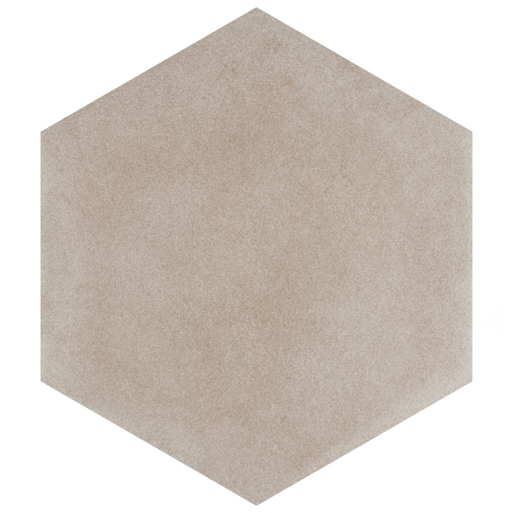 Matter Hex Taupe 7-7/8 in. x 9 in. Porcelain Floor and Wall Tile