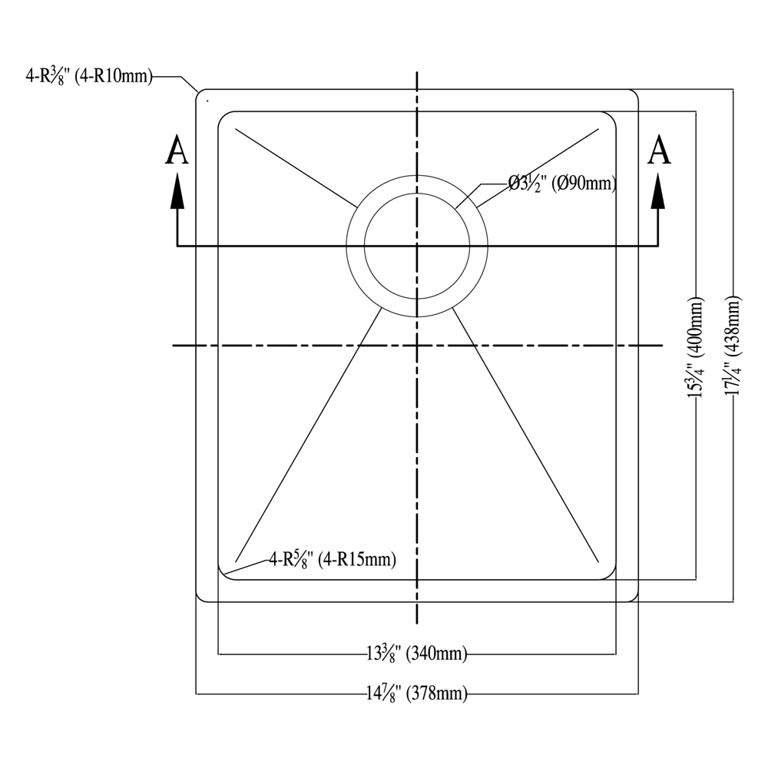 Dawn® Undermount Single Bowl Bar Sink